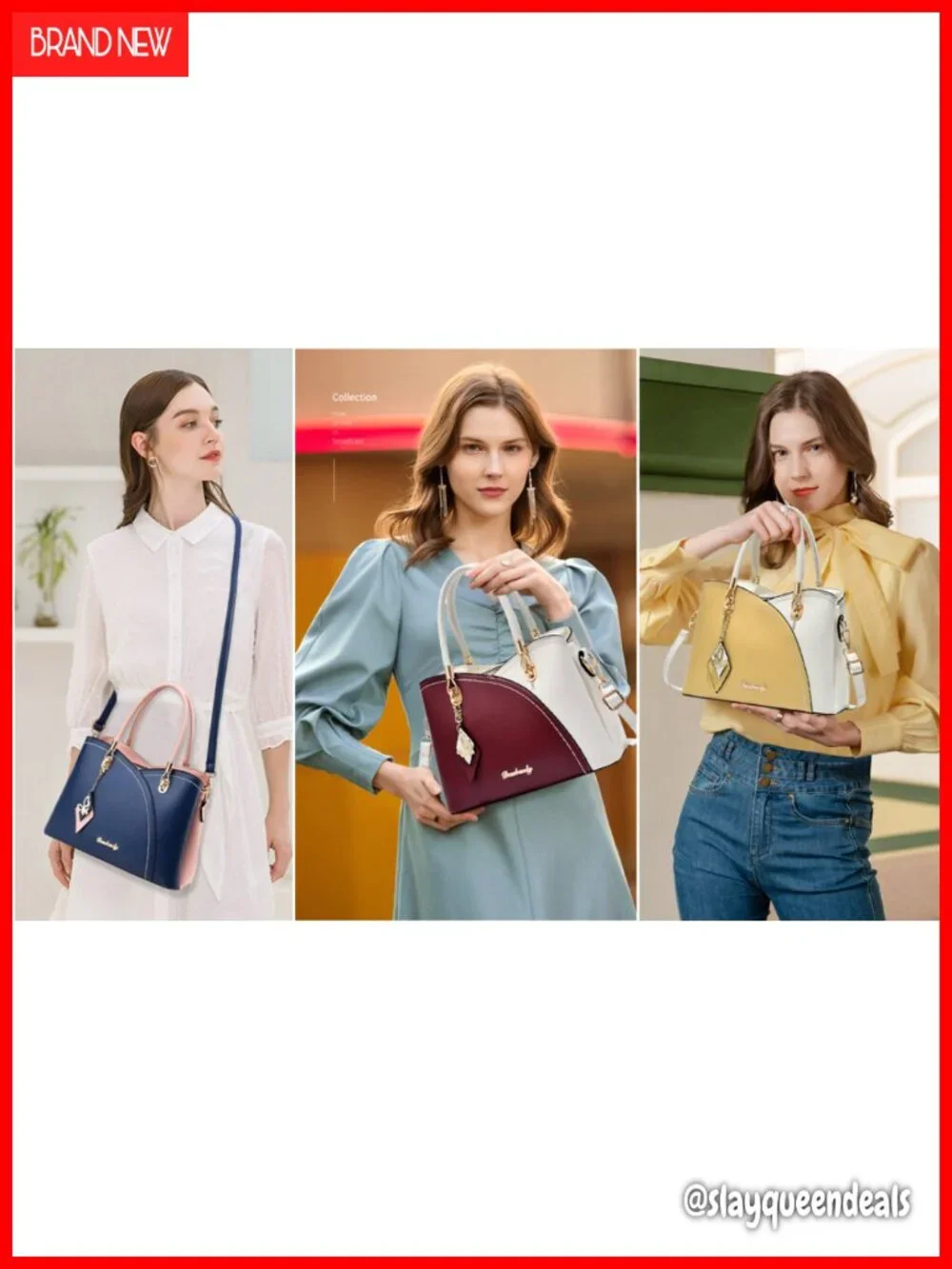 Satchel Handbag Women Tote Shoulder Crossbody Bag Vegan Leather